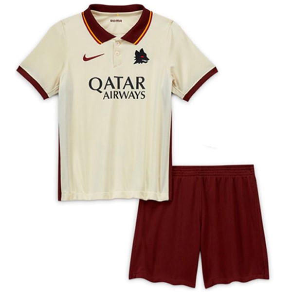 Camiseta AS Roma 2ª Kit Niños 2020 2021 Blanco